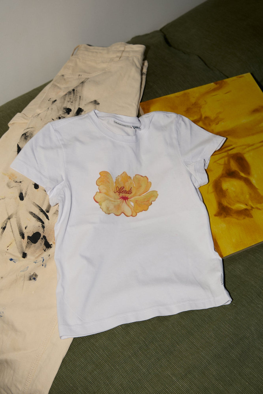 AFENDS Womens Dark Heaven - Baby Tee - White