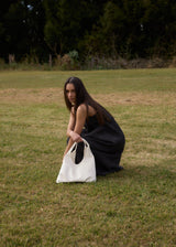 AFENDS Womens Dusk - Seersucker Check Midi Dress - Black Check - Afends womens dusk   seersucker check midi dress   black check