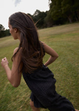 AFENDS Womens Dusk - Seersucker Check Midi Dress - Black Check - Afends womens dusk   seersucker check midi dress   black check