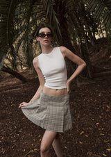 AFENDS Womens Willow Check - Mini Skirt - Military Check - Afends womens willow check   mini skirt   military check 