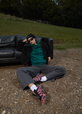 AFENDS Womens Lexi - Low Rise Workwear Pant - Gunmetal - Afends womens lexi   low rise workwear pant   gunmetal