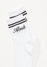 AFENDS Womens Notice - Socks Two Pack - White / Black - Afends womens notice   socks two pack   white / black 