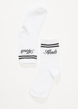 AFENDS Womens Notice - Socks Two Pack - White / Black - Afends womens notice   socks two pack   white / black 