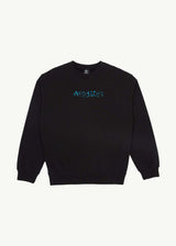 AFENDS Mens Melted - Crew Neck Jumper - Black - Afends mens melted   crew neck jumper   black 