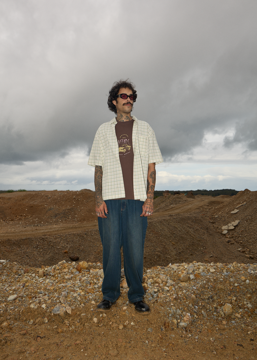 AFENDS Mens Legacy - Short Sleeve Shirt - Boa Check