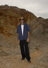 AFENDS Mens Overdie - Overdyed Short Sleeve Shirt - Deep Sea - Afends mens overdie   overdyed short sleeve shirt   deep sea