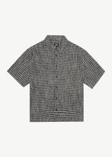 AFENDS Mens Asta - Seersucker Regular Shirt - Steel Check - Afends mens asta   seersucker regular shirt   steel check