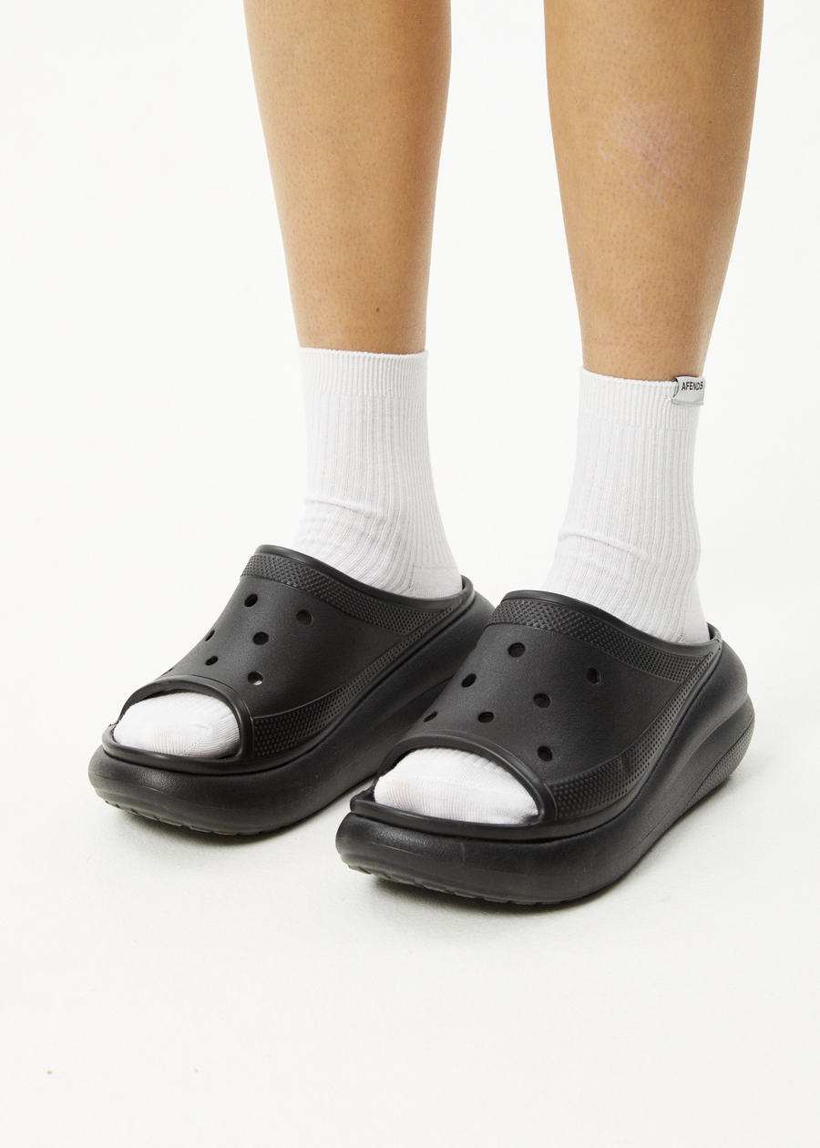 AFENDS Womens The Essential - Rib Socks - White