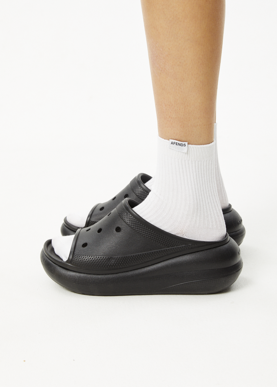 AFENDS Womens The Essential - Rib Socks - White