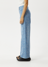 AFENDS Womens Shadows Gigi - Denim Flared Jean - Arctic - Afends womens shadows gigi   denim flared jean   arctic