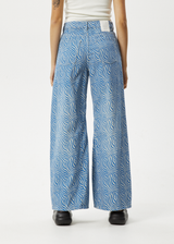 AFENDS Womens Shadows Gigi - Denim Flared Jean - Arctic - Afends womens shadows gigi   denim flared jean   arctic