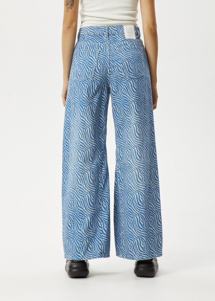 AFENDS Womens Shadows Gigi - Denim Flared Jean - Arctic