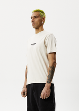 AFENDS Mens Vinyl - Retro Tee - Moonbeam - Afends mens vinyl   retro tee   moonbeam