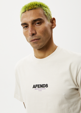 AFENDS Mens Vinyl - Retro Tee - Moonbeam - Afends mens vinyl   retro tee   moonbeam