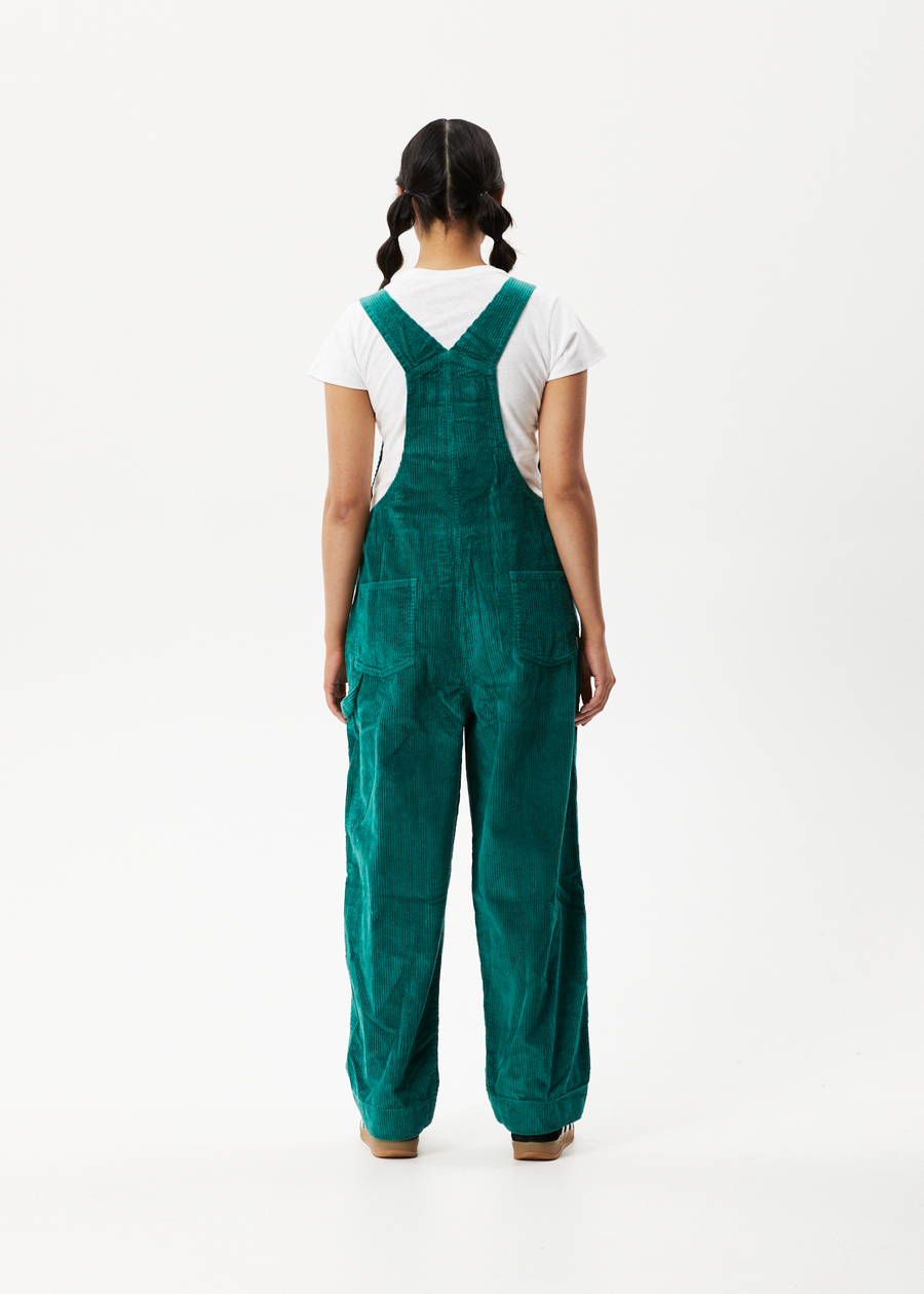 AFENDS Womens Louis - Corduroy Baggy Overall - Emerald