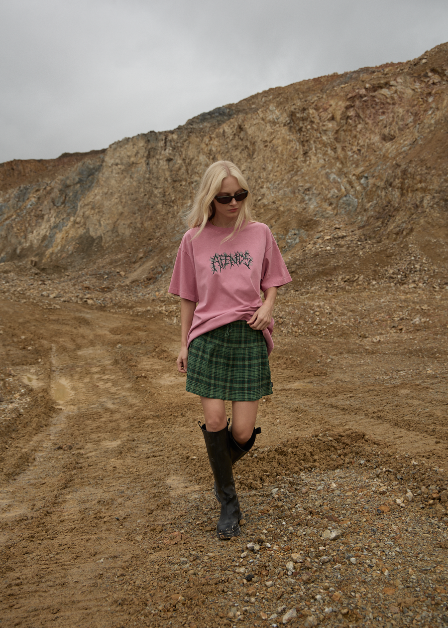 AFENDS Womens Lonnie - Seersucker Mini Skirt - Hunter Green