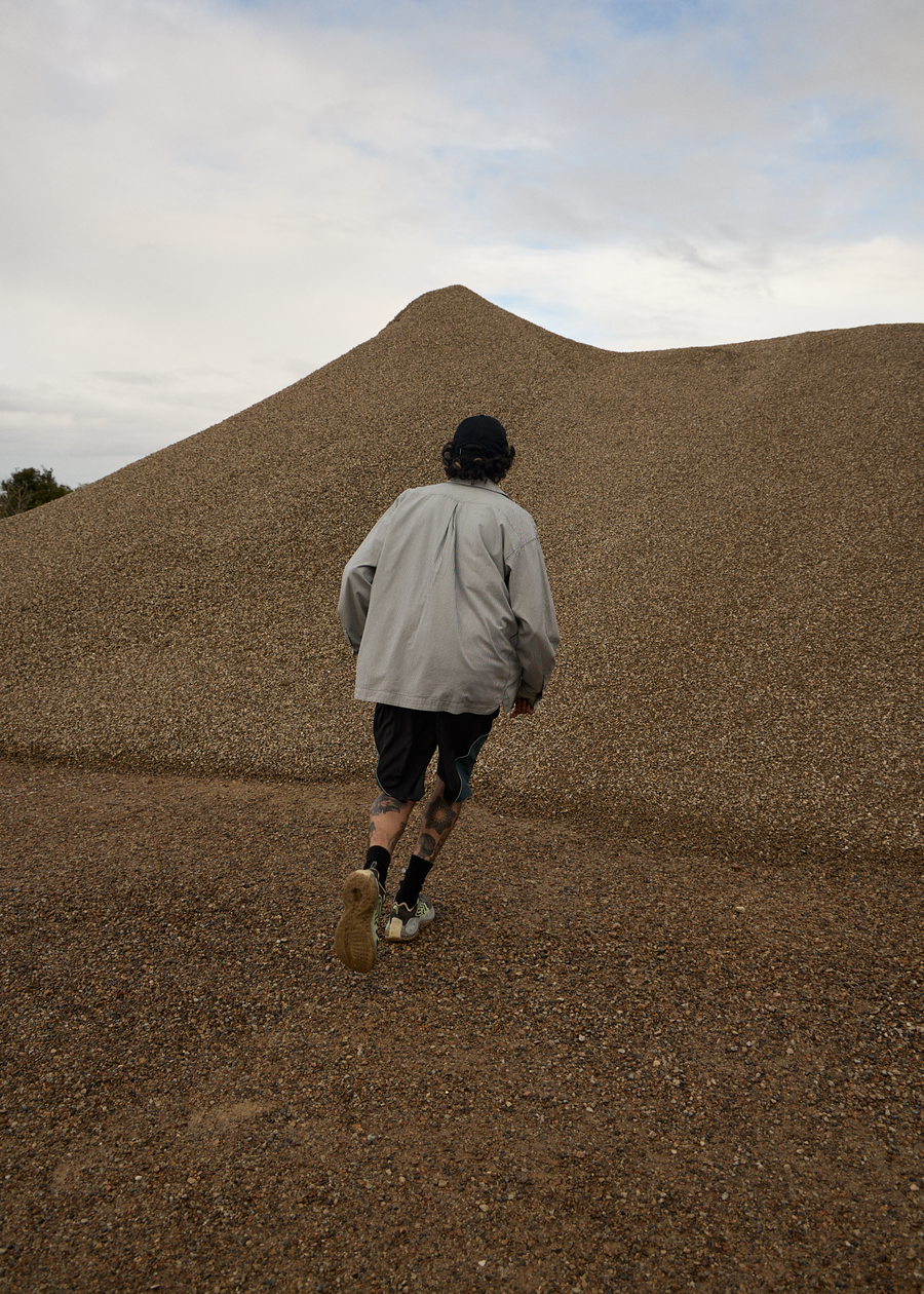 AFENDS Mens Bats - Oversized Striped Long Sleeve Shirt - Fuel