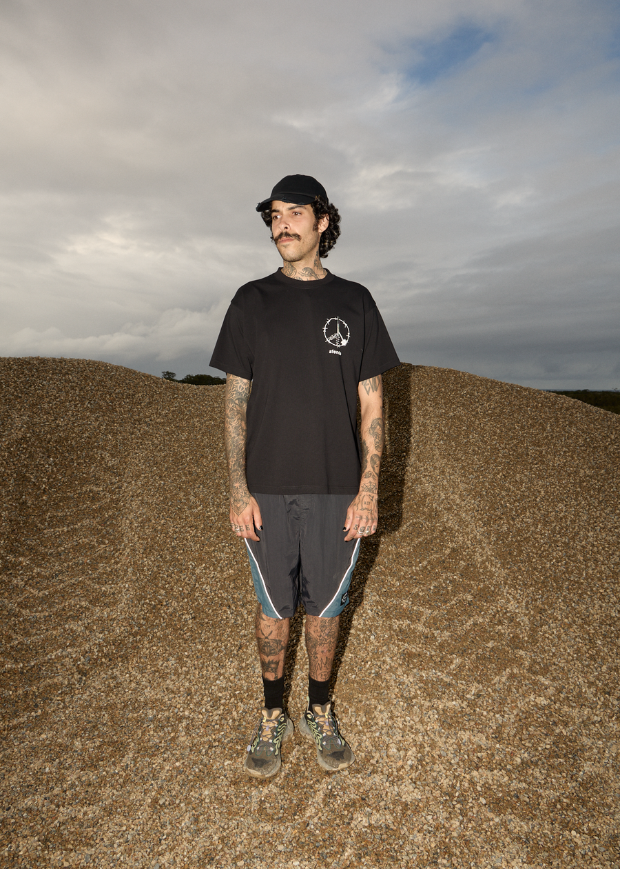 AFENDS Mens Energy - Boxy Tee - Black