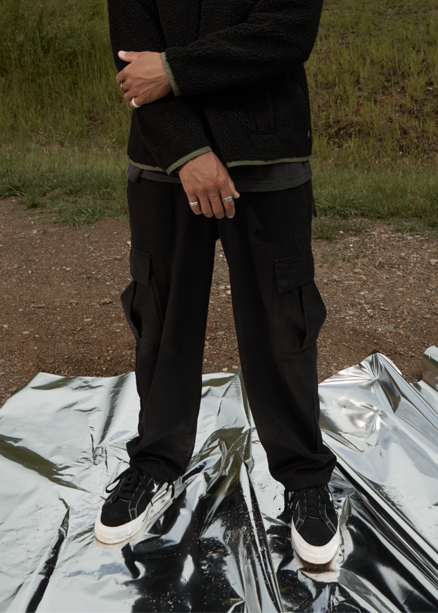 AFENDS Mens Atlas - Cargo Pant - Black