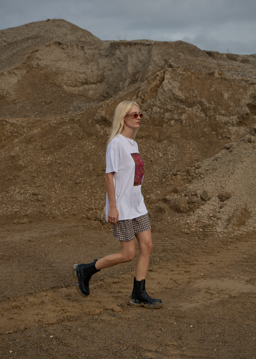 AFENDS Womens Dark Heaven - Oversized Tee - White
