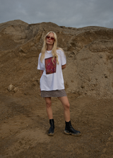 AFENDS Womens Dark Heaven - Oversized Tee - White - Afends womens dark heaven   oversized tee   white