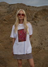AFENDS Womens Dark Heaven - Oversized Tee - White - Afends womens dark heaven   oversized tee   white
