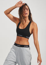 AFENDS Womens Molly - Sports Crop - Black - Afends womens molly   sports crop   black a220665 blk xs