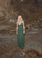 AFENDS Womens Lonnie Strappy - Seersucker Top - Hunter Green - Afends womens lonnie strappy   seersucker top   hunter green
