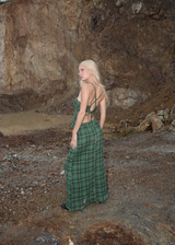 AFENDS Womens Lonnie Strappy - Seersucker Top - Hunter Green - Afends womens lonnie strappy   seersucker top   hunter green