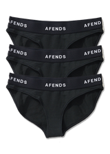 AFENDS Womens Molly - Bikini Briefs 3 Pack - Black - Afends womens molly   bikini briefs 3 pack   black 
