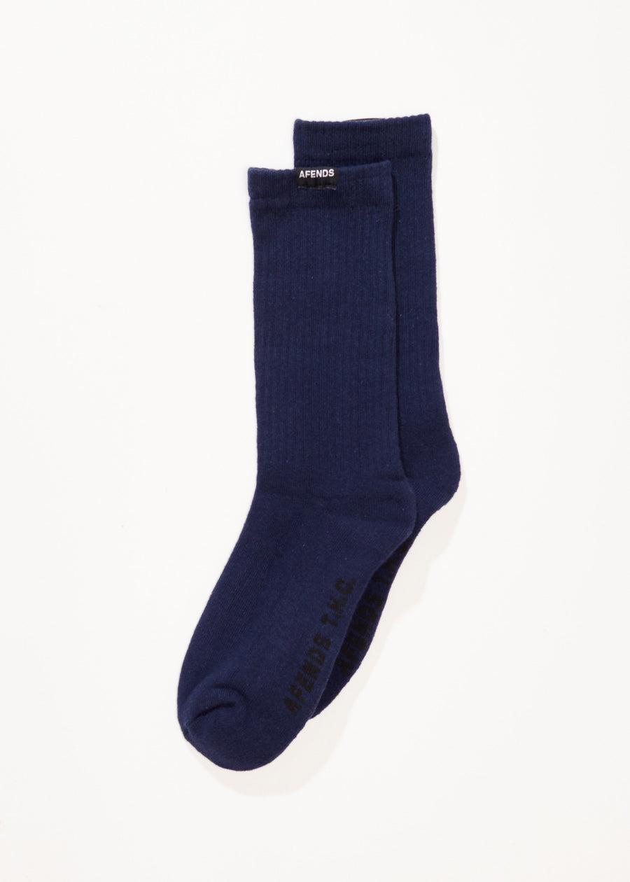 AFENDS Mens Everyday - Socks One Pack - Navy