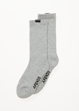 AFENDS Mens Everyday - Socks One Pack - Shadow Grey Marle - Afends mens everyday   socks one pack   shadow grey marle