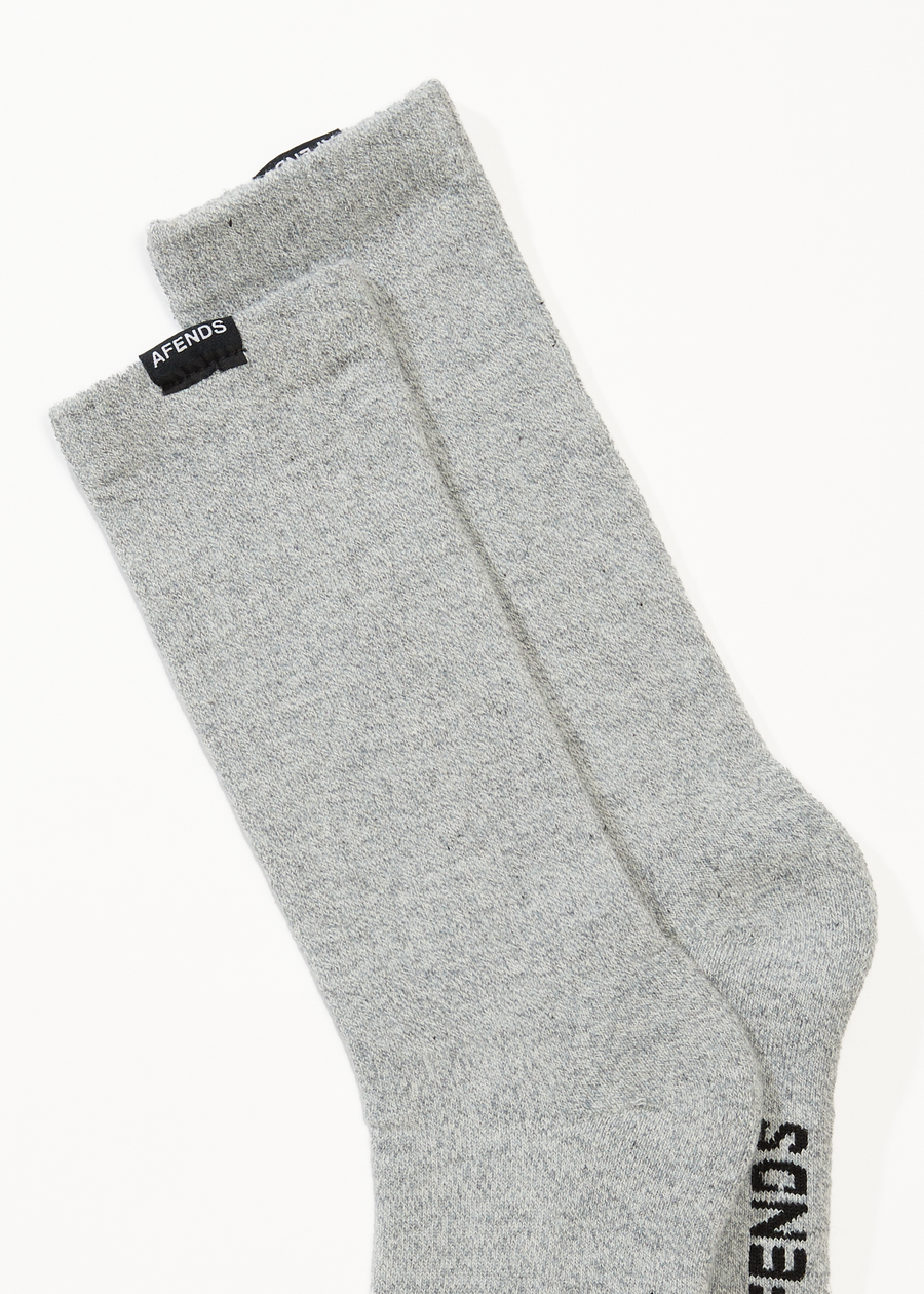 AFENDS Mens Everyday - Socks One Pack - Shadow Grey Marle