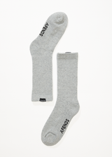 AFENDS Mens Everyday - Socks One Pack - Shadow Grey Marle - Afends mens everyday   socks one pack   shadow grey marle