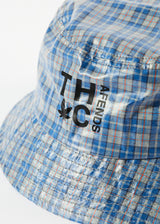AFENDS Unisex Porcelain - Check Coated Bucket Hat - Electric Blue - Afends unisex porcelain   check coated bucket hat   electric blue 