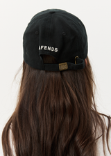 AFENDS Mens Core - Six Panel Cap - Stone Black - Afends mens core   six panel cap   stone black