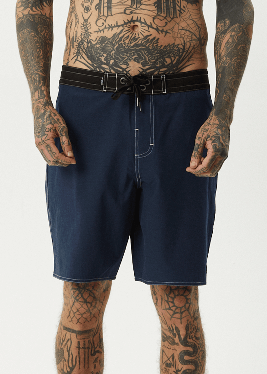 AFENDS Mens Surf Related - Fixed Waist Boardshort 20" - Navy