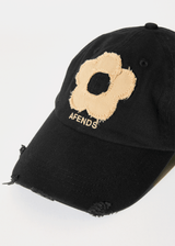 AFENDS Womens Bloom - Panelled Cap - Black / Tan - Afends womens bloom   panelled cap   black / tan