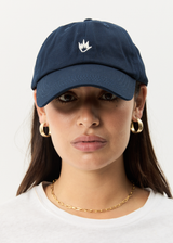 AFENDS Mens Core - Six Panel Cap - Navy - Afends mens core   six panel cap   navy