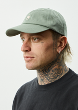 AFENDS Mens Core - Six Panel Cap - Oil Green - Afends mens core   six panel cap   oil green