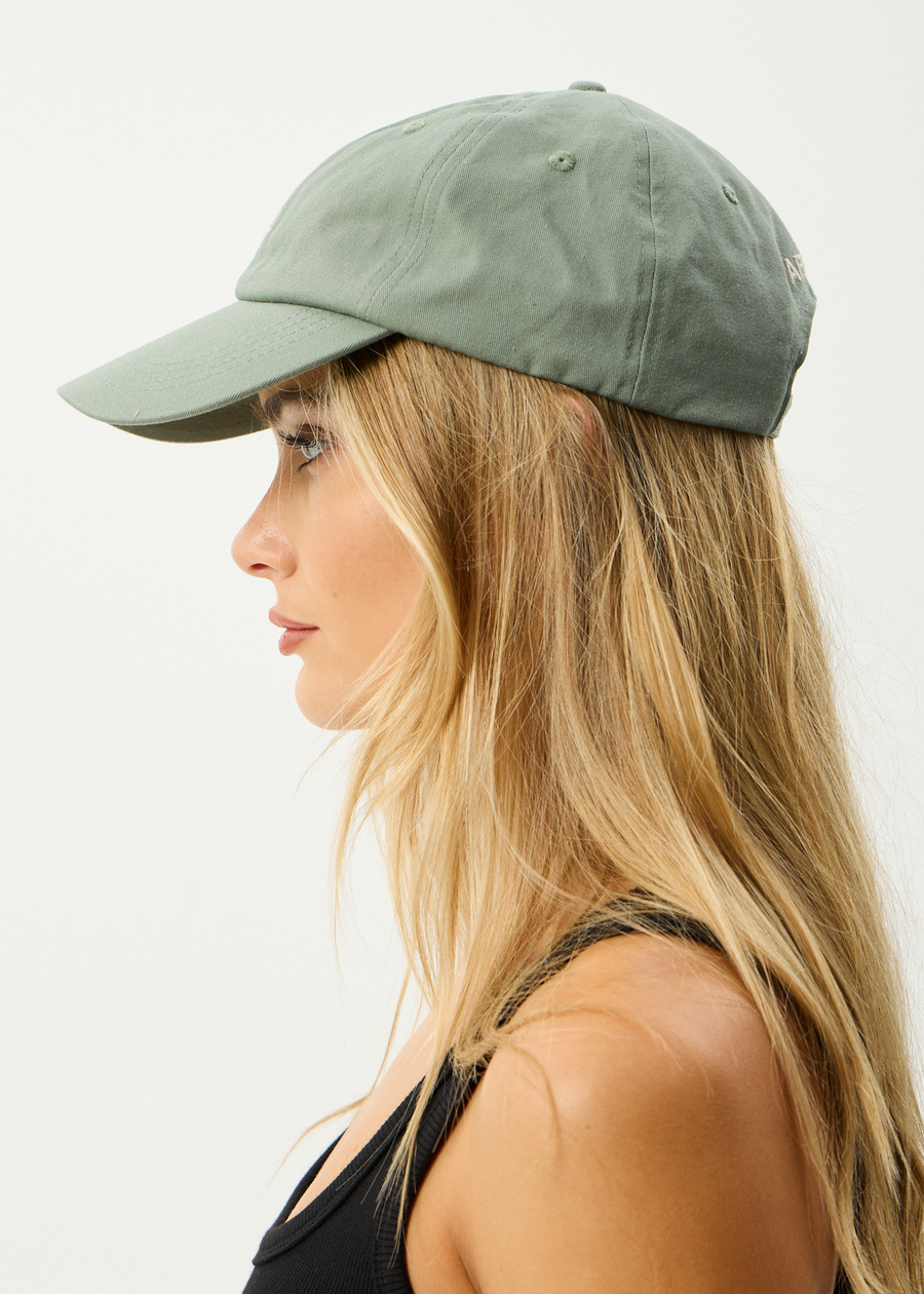 AFENDS Mens Core - Six Panel Cap - Oil Green