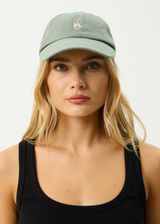 AFENDS Mens Core - Six Panel Cap - Oil Green - Afends mens core   six panel cap   oil green