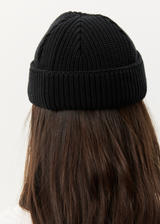 AFENDS Mens Thc - Wharfie Beanie - Black - Afends mens thc   wharfie beanie   black