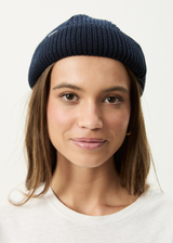 AFENDS Mens Thc - Wharfie Beanie - Deep Sea - Afends mens thc   wharfie beanie   deep sea