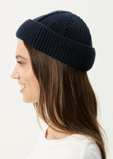 AFENDS Mens Thc - Wharfie Beanie - Deep Sea - Afends mens thc   wharfie beanie   deep sea
