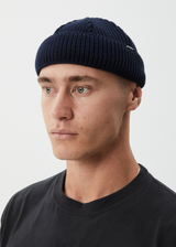 AFENDS Mens Thc - Wharfie Beanie - Deep Sea - Afends mens thc   wharfie beanie   deep sea