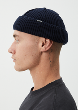AFENDS Mens Thc - Wharfie Beanie - Deep Sea - Afends mens thc   wharfie beanie   deep sea