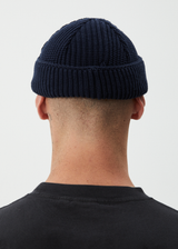 AFENDS Mens Thc - Wharfie Beanie - Deep Sea - Afends mens thc   wharfie beanie   deep sea