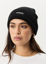 AFENDS Mens Hometown - Beanie - Black - Afends mens hometown   beanie   black