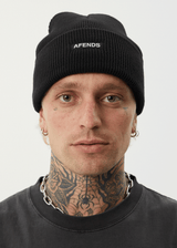 AFENDS Mens Hometown - Beanie - Black - Afends mens hometown   beanie   black